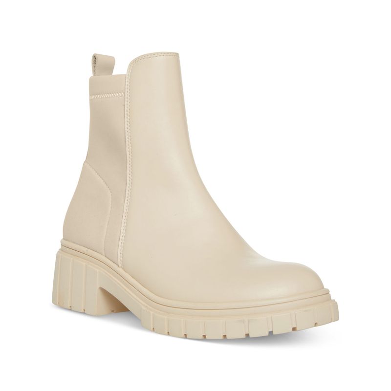 Aqua College Womens Ivory Waterproof Pronto Round Toe Block Heel Booties 9.5 M